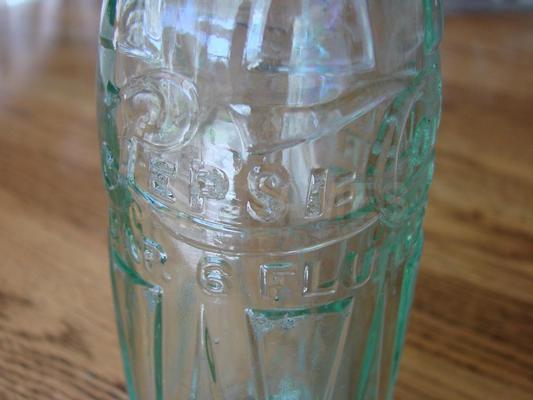 1924 Pepsi Cola Double Dot Bottle Rare Barrel Pattern Image