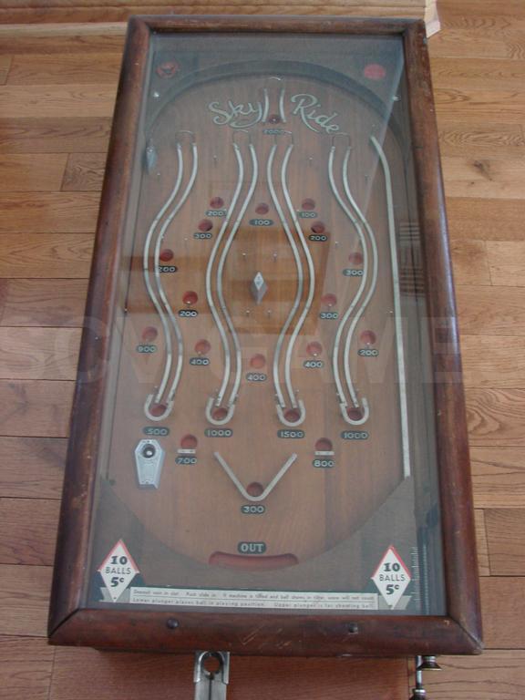 1933 Genco Sky Ride 5 Cent Mechanical Pinball Machine