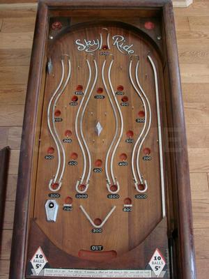 1933 Genco Sky Ride 5 Cent Mechanical Pinball Machine Image