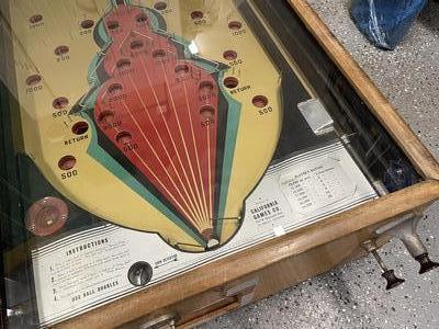 1934 California Games Inc Rebound Pinball Machine Image