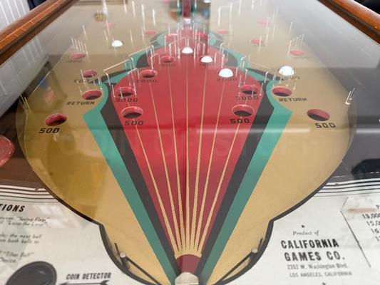 1934 California Games Inc Rebound Pinball Machine Image