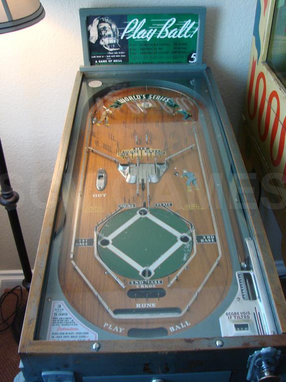 1934 Rockola World Series Mechanical Pinball Machine