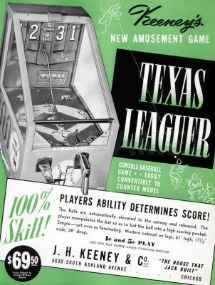 1940 Keeney Texas Leaguer Baseball Game Image