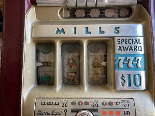 1940's Mills High Top 777 5 Cent Slot Machine Image