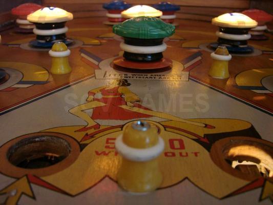 1945 Gottlieb Stage Door Canteen Flipperless Pinball Image