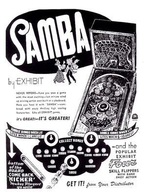 1948 Exhibit Supply Company Samba Pinball Image