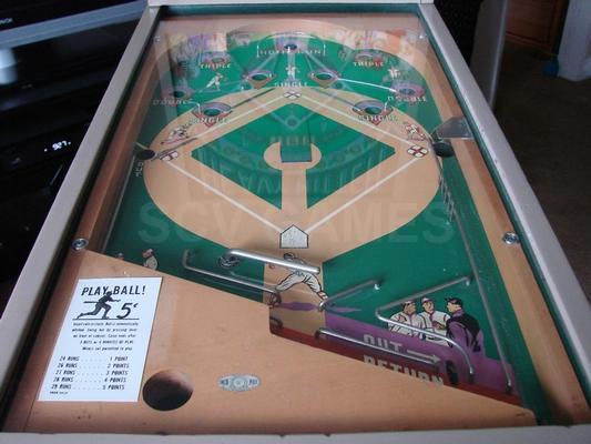 1949 Bally Heavy Hitter Pinball Arcade Game Restored Image