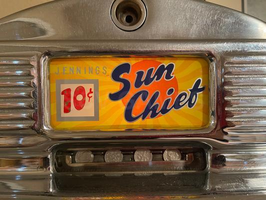 1950's Jennings Sun Chief 10 Cent Slot Machine Refurbished Image