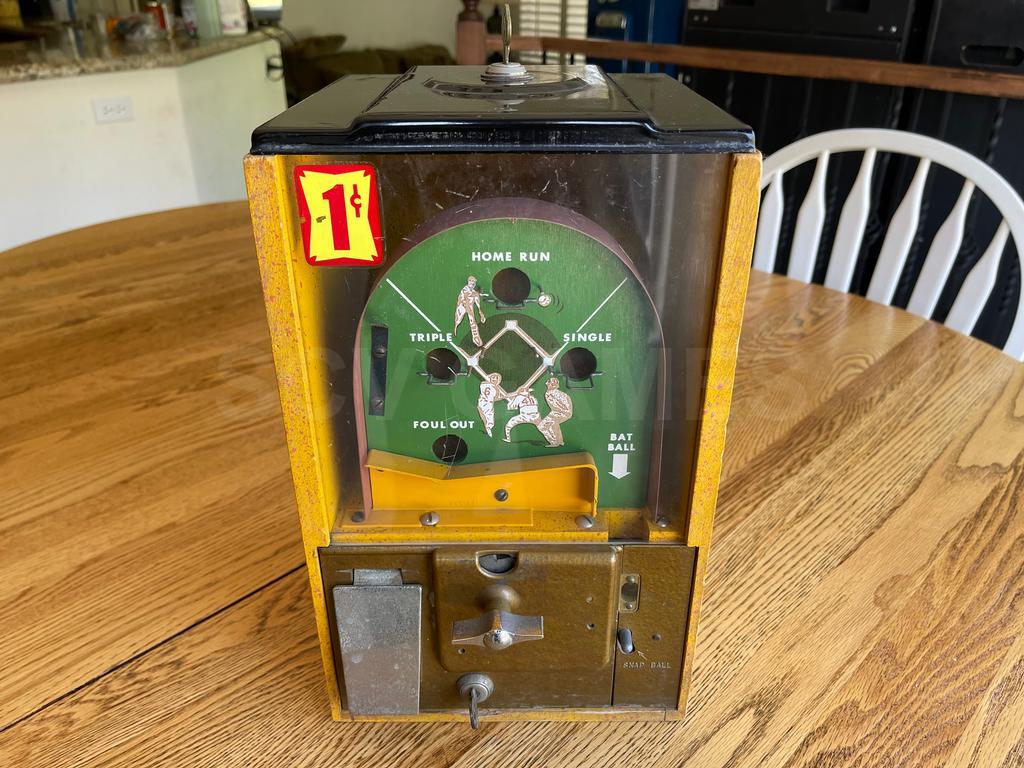 1953 Victor Baseball Gum Vendor Trade Stimulator