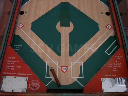 1957 Williams Baseball Pitch and Bat Pinball Image