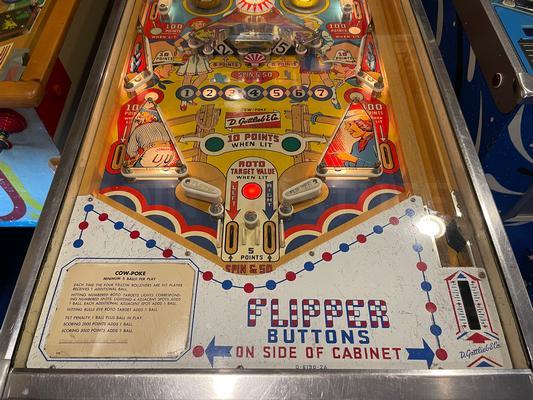 1965 Gottlieb Cow Poke Pinball Machine Image