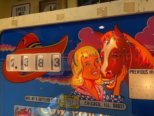 1965 Gottlieb Cow Poke Pinball Machine Image