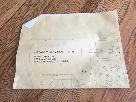 1974 Midway Panzer Attack Upright Arcade Machine Image