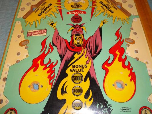 1975 Gottlieb Abra-Ca-Dabra Pinball Playfield Image