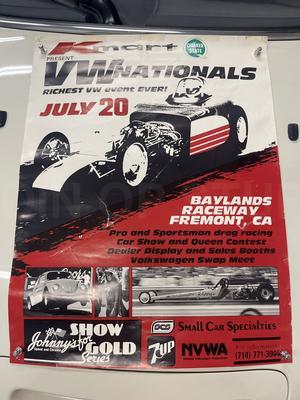 1980s Vintage VW Car Show and Drag Race Posters Image