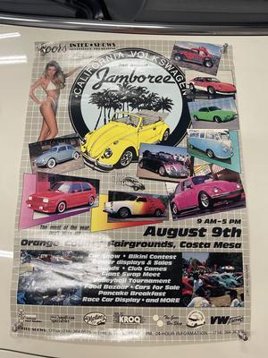 1980s Vintage VW Car Show and Drag Race Posters Image