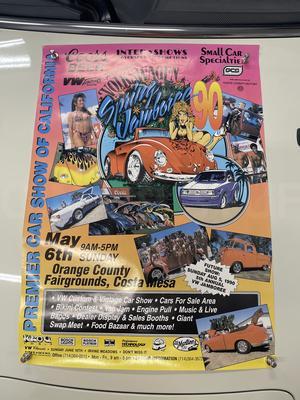 1980s Vintage VW Car Show and Drag Race Posters Image