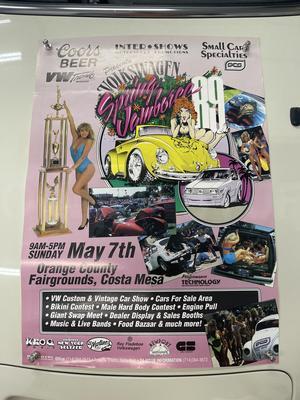 1980s Vintage VW Car Show and Drag Race Posters Image