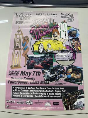 1980s Vintage VW Car Show and Drag Race Posters Image