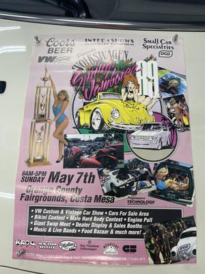 1980s Vintage VW Car Show and Drag Race Posters Image