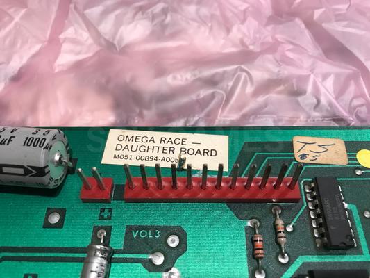 1981 Midway Omega Race Arcade Daughter Circuit Board Image