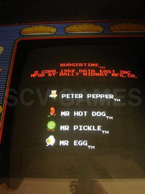 1982 Midway BurgerTime Upright Arcade Machine Image