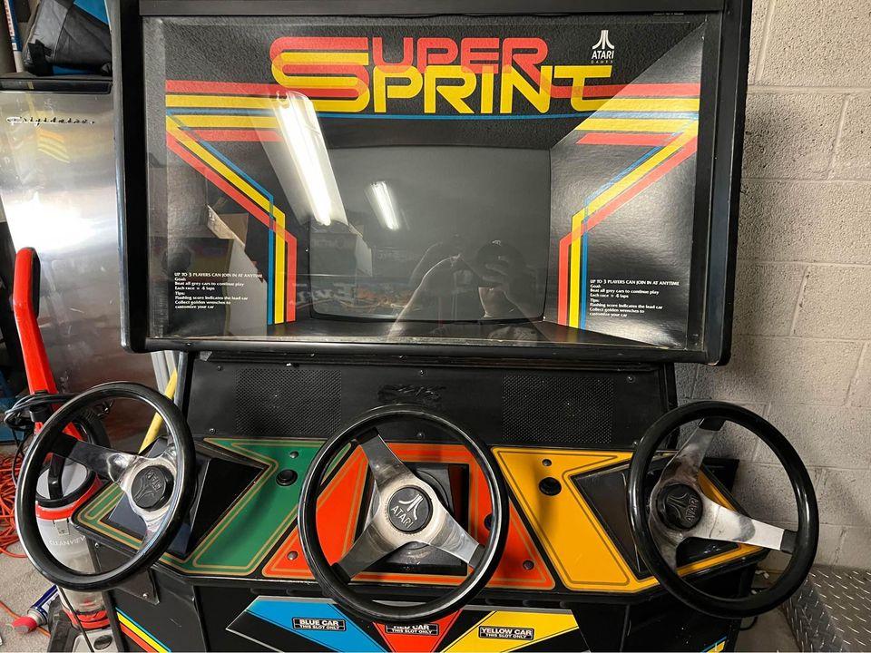 1986 Atari Super Sprint Upright Arcade Machine