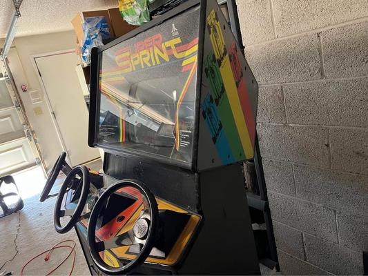 1986 Atari Super Sprint Upright Arcade Machine Image