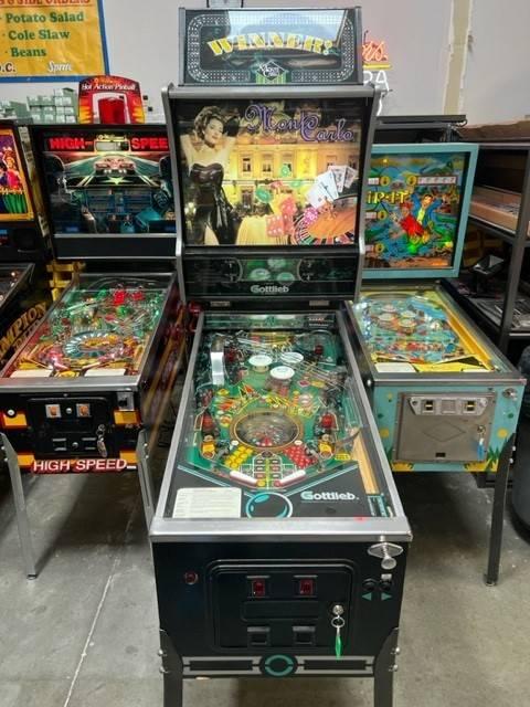 1987 Gottlieb Monte Carlo Pinball Machine