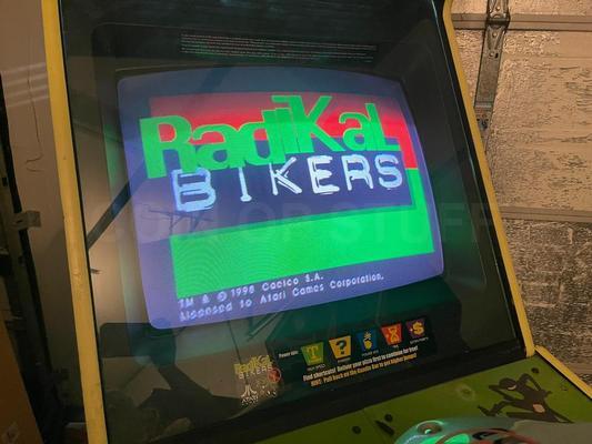 1988 Atari Radikal Bikers Upright Arcade Machine Image