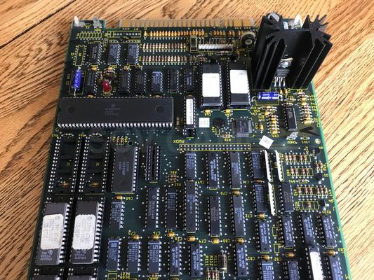 1989 Atari KLAX Arcade PCB and Monitor Bezel Image