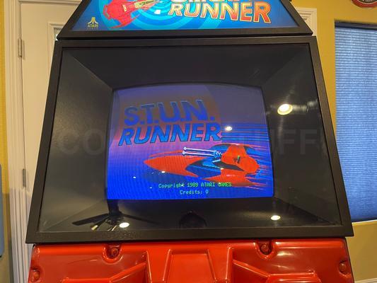 1989 Atari S.T.U.N. Runner Sit On Arcade Machine Image