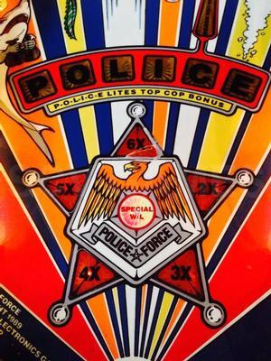 1989 Williams Police Force Pinball Machine Image