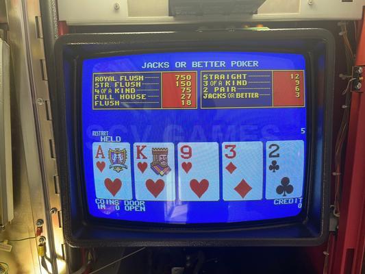 1991 IGT Multi Poker 5 Coin 25 Cent Machine Image