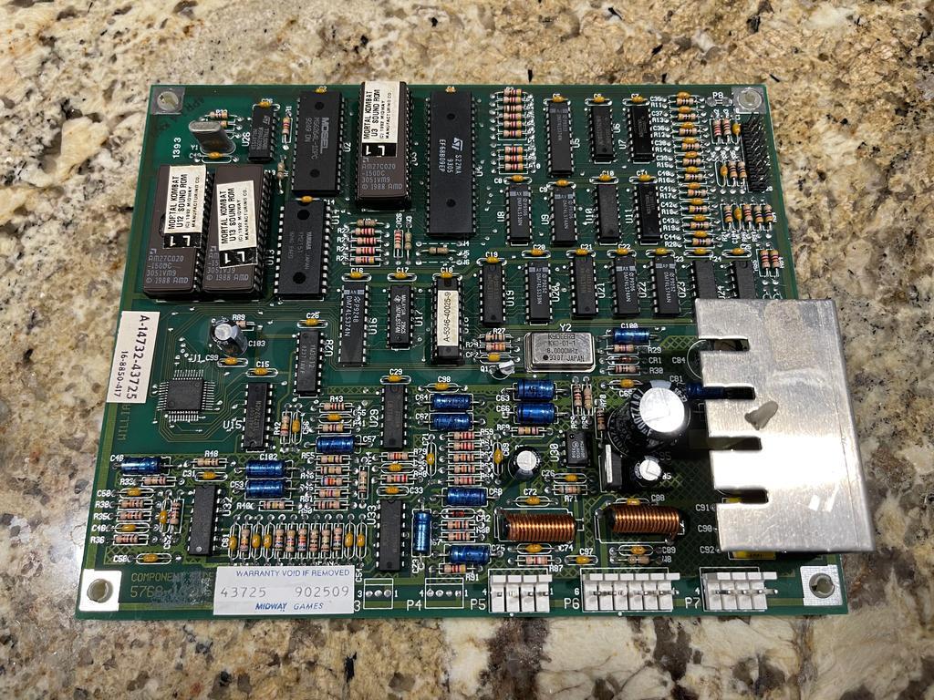 1992 Midway Mortal Kombat Sound Board