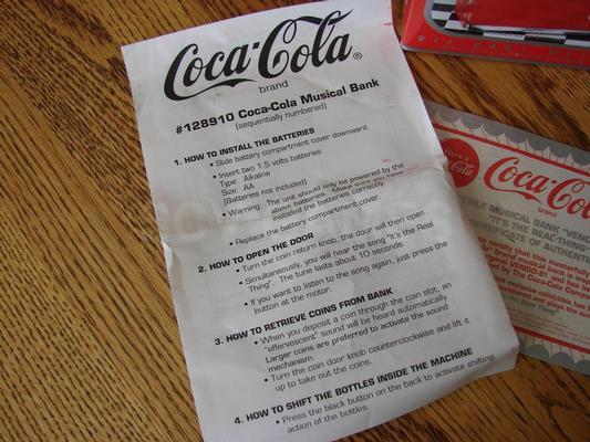 1993 Coca-Cola Musical Bank Vending Machine with Box Image