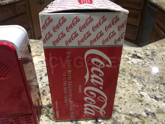 1993 Coca-Cola Musical Bank Vending Machine with Box Image