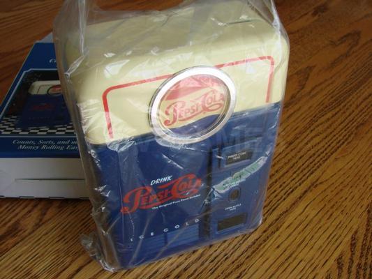 1996 Pepsi-Cola Nostalgic Look Coin Sorter Bank. Mint In Box! Image