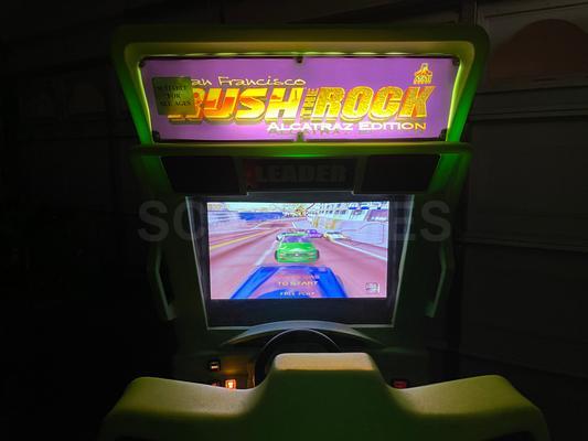 1997 Atari San Francisco Rush The Rock Alcatraz Edition Cockpit Arcade Machine Image