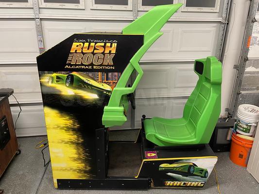 1997 Atari San Francisco Rush The Rock Alcatraz Edition Cockpit Arcade Machine Image