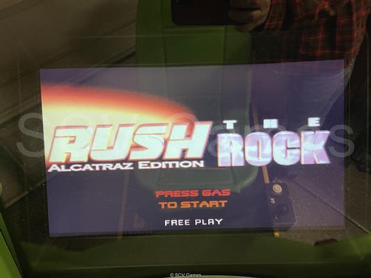 1997 Atari San Francisco Rush The Rock Alcatraz Edition Cockpit Arcade Machine Image