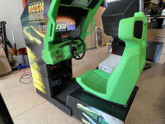 1997 Atari San Francisco Rush The Rock Alcatraz Edition Cockpit Arcade Machine Image