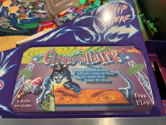 1997 Bally Cirqus Voltaire Pinball Machine Image