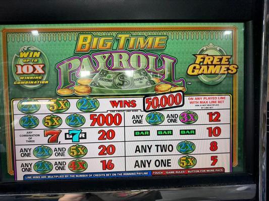 2008 IGT 3-Reel Big Time Payroll Slot Machine Image