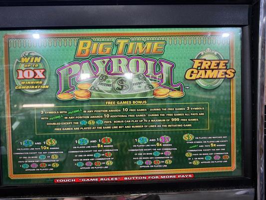 2008 IGT 3-Reel Big Time Payroll Slot Machine Image