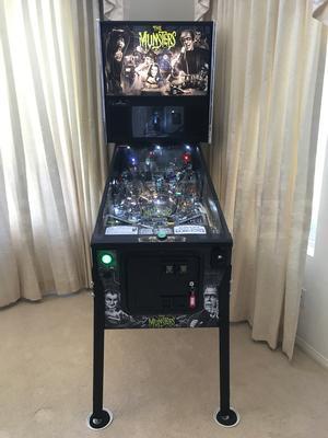 2019 Stern The Munsters Premium Black and White Pinball Machine Image