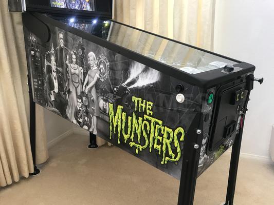 2019 Stern The Munsters Premium Black and White Pinball Machine Image