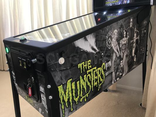 2019 Stern The Munsters Premium Black and White Pinball Machine Image