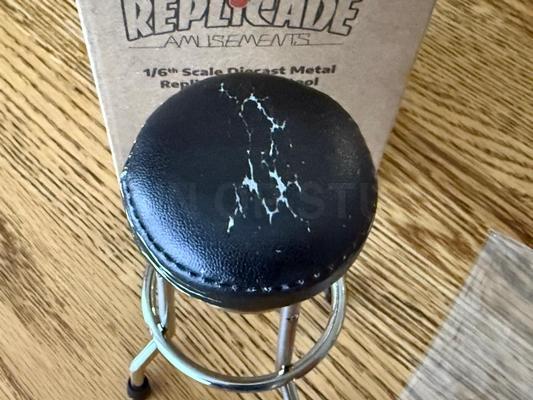 2023 Distressed Black Replicade Arcade Stool Image