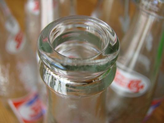 7 Vintage 12oz Double Dot Pepsi Bottles Replica 1945-47 Image